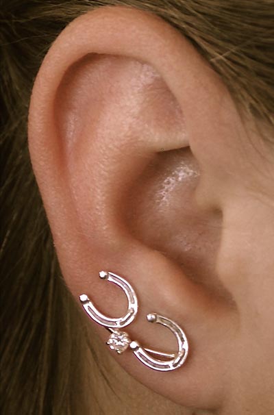 Horseshoe Ear Climber Earrings Small